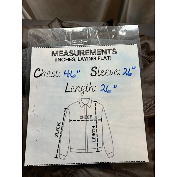 Guess Moto Hoodie Jacket Mens Large Faux Leather Brown Hooded Removable Insert - Picture 10 of 14